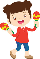 musical kid children playing music instrument