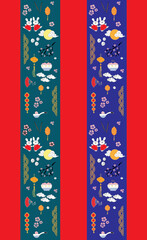 Seamless border pattern of Chinese style design elements