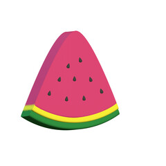 3D Watermelon Slice