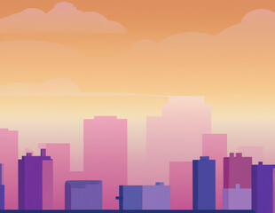 Fototapeta premium City skyline in the mroning. Abstract Modern City Skyline