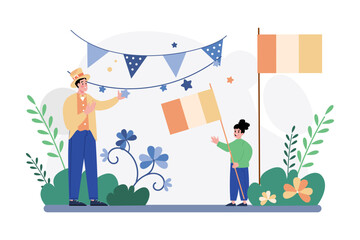 Valentine�s Day Illustration concept on white background