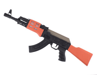 AK-47 toy isolated on white background