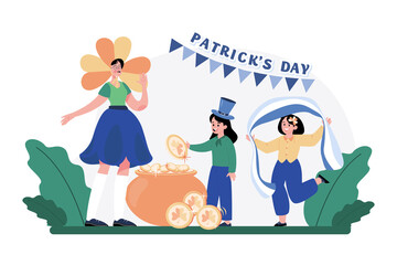 Valentine�s Day Illustration concept on white background