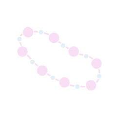Hand drawn cute isolated clip art illustration of a bracelet with beads