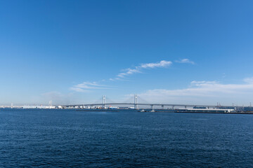 横浜ベイブリッジの風景