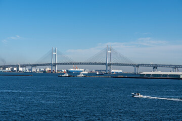 横浜ベイブリッジの風景