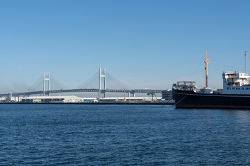 横浜ベイブリッジの風景