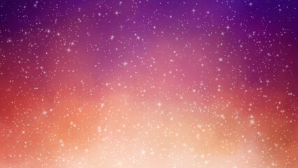 手描きの水彩の星空、キラキラ背景