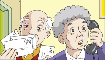 Active social life, communication, senior couple.