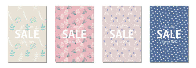 くすみカラーのセールバナーセット