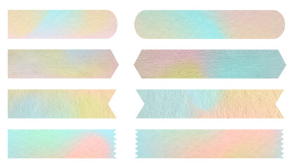 Set of paper pastel colors stickers banners labels tags of different shapes template design
