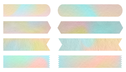 Set of paper pastel colors stickers banners labels tags of different shapes template design