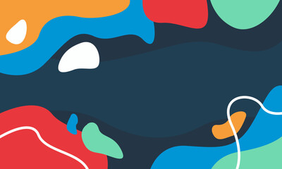 Abstract Background Simple Hand Drawn Minimalist Style with Free Shape and Pastel Colors. Vector Background Illustration for presentation