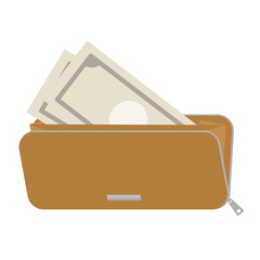 色のがま口財布のイラスト（ベクター）