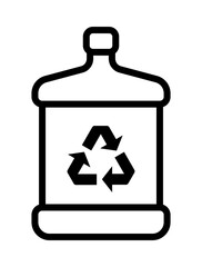 Water delivery flat line icon. Plastic bottles. Outline sign for mobile concept and web design, store.