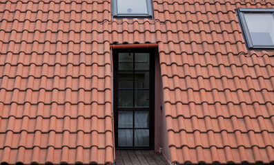roof of building with a window