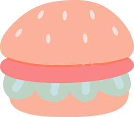 Burger doodle vector