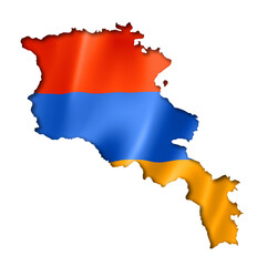 Fototapeta premium Armenian flag map