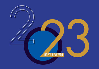 Carte de vœux 2023 pour souhaiter une bonne et heureuse année avec un graphisme original qui symbolise la compétence et la réussite d’une entreprise.