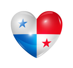 Love Panama, heart flag icon