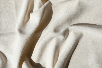 Natural fabric linen texture. White canvas for Background.