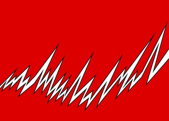 Minimalist background with jagged zigzag line pattern