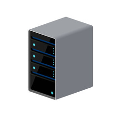 Server icon. Network computer. Desktop folder icons. New window customize shortcuts. Software hardware app sign. Machine UI device symbol. Vector illustration.