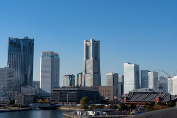 横浜市　みなとみらいの風景