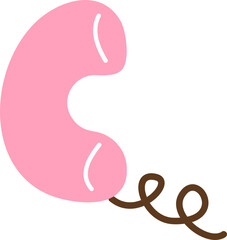 Obraz premium Phone doodle vector