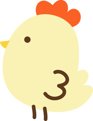 Chicken doodle vector