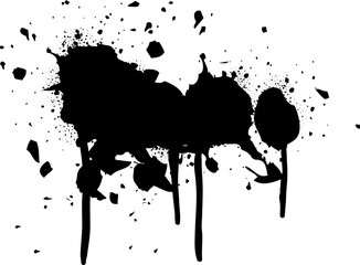 Black splatter graffiti