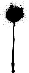 Black dot dripping graffiti