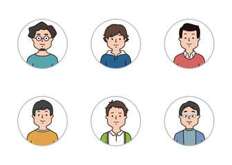 男性の表情アイコン