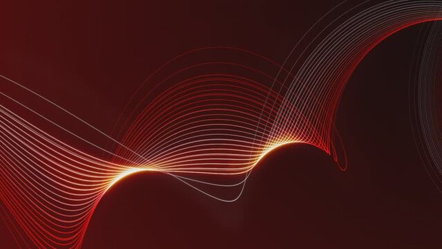 Spiralf&ouml;rmige Wellenverlauf in Rot als Endlosschleife