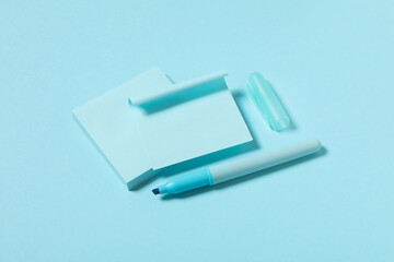 Concept of different stationery accessories, office accessories