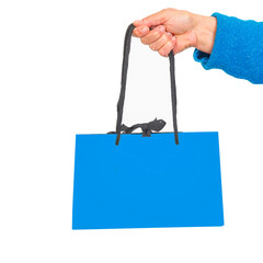 Gift bag in light blue