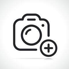 add photos line flat icon