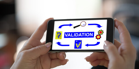 Validation concept on a smartphone