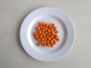 roasted peanuts with flour coated