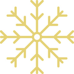 Snowflake gold line