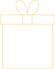 Christmas present gold line