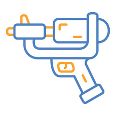 Water Gun Blue And Orange Line Icon