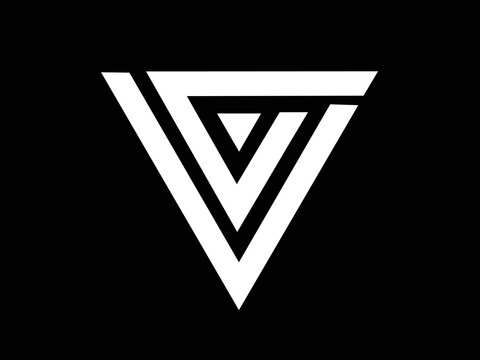 Diamond V shape Logo Design vector & templates 