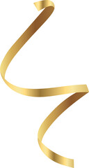 3D golden ribbon