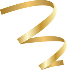 3D golden ribbon