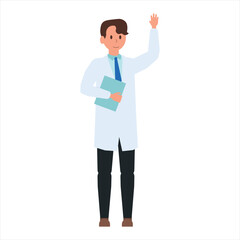 Cartoon Illustration Male Doctors