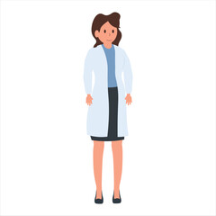 Cartoon Illustration Female Doctors