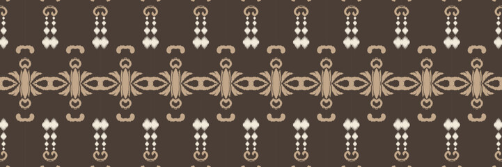 Ikat diamond tribal cross Seamless Pattern. Ethnic Geometric Ikkat Batik Digital vector textile Design for Prints Fabric saree Mughal brush symbol Swaths texture Kurti Kurtis Kurtas