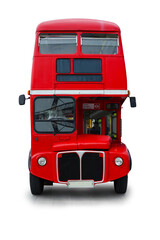 red bus isolated on white background. This has clipping path.