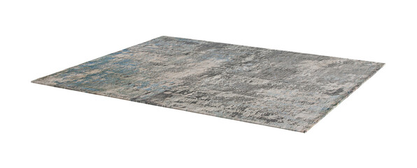 3d render gray rug modern table on a white background